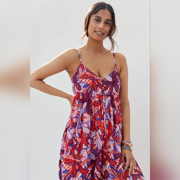 Anthropologie Claire Colin Bohemian Beach Romper, Medium - Picture 2 of 10